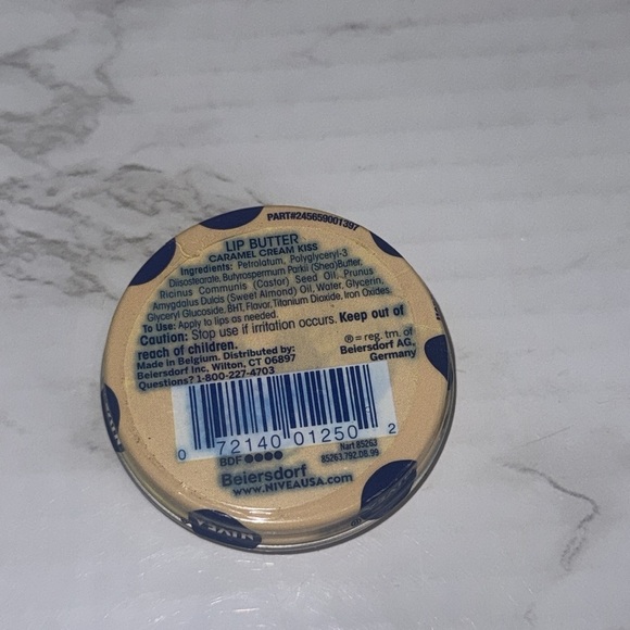 Nivea Lip Butter Caramel Cream Kiss lip butter .59 oz tin can discontinued - Picture 3 of 4